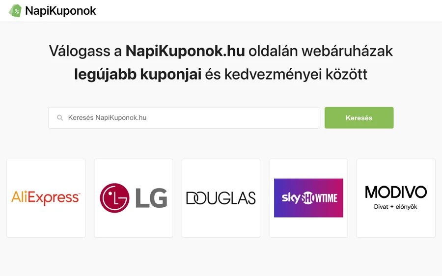 Screenshot of our site in Hungary